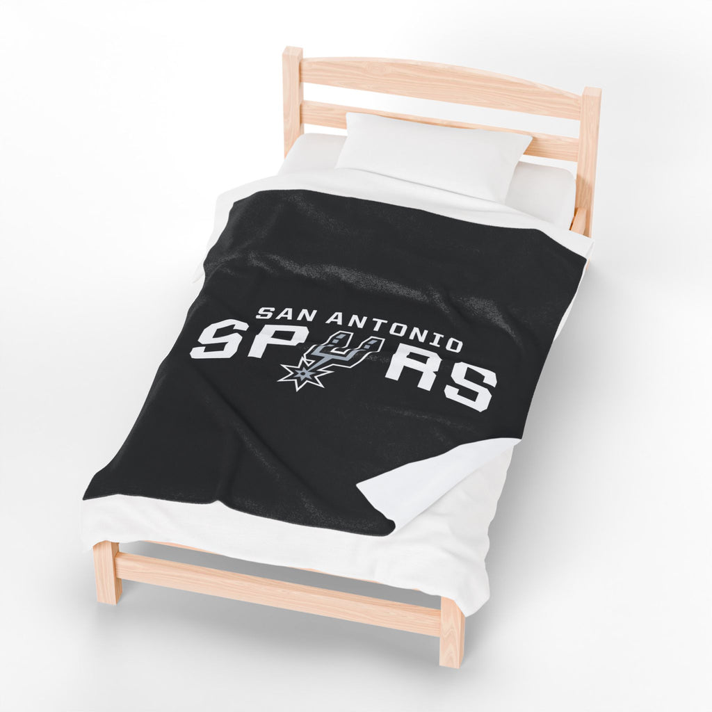 Spurs Velveteen Plush Blanket