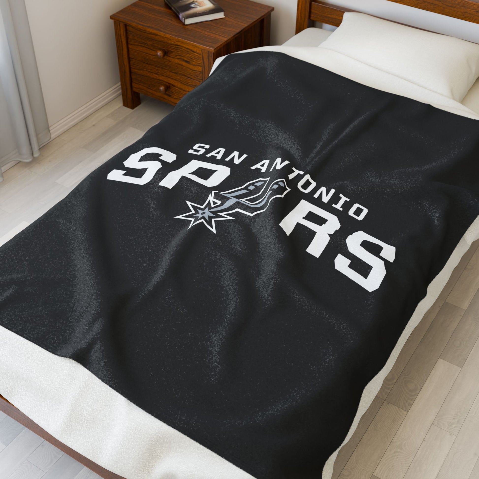 Spurs Velveteen Plush Blanket